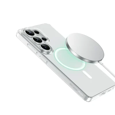 قاب شفاف مگ سیف Delgado S26 ultra گرین لاین