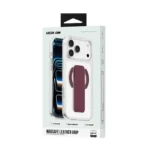 قاب آیفون مگ سیف با جا كارتی Leather 17 / 18 Pro Max گرين لاين - تصویر 5